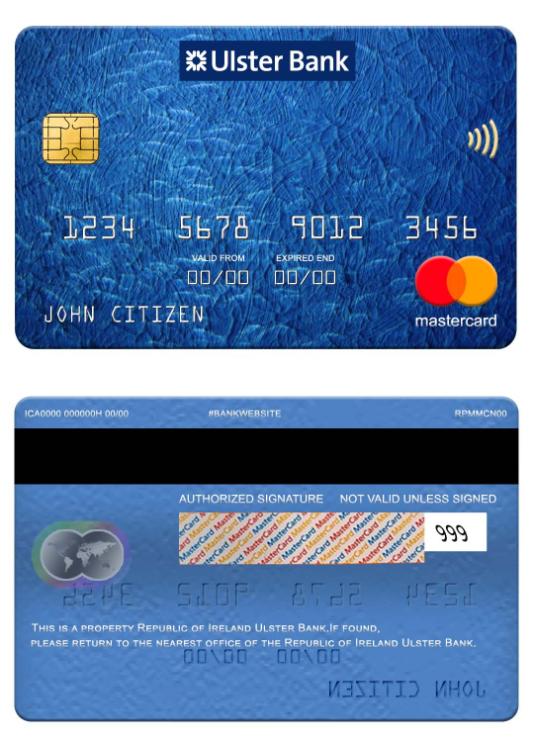 Republic of Ireland Ulster Bank mastercard